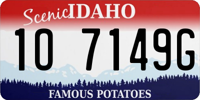 ID license plate 1O7149G