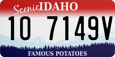 ID license plate 1O7149V