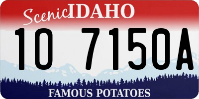 ID license plate 1O7150A