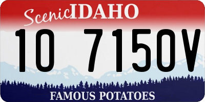 ID license plate 1O7150V