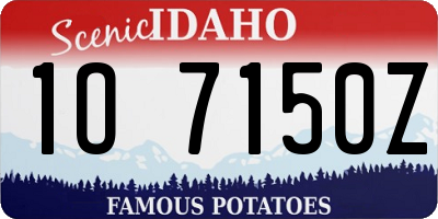 ID license plate 1O7150Z