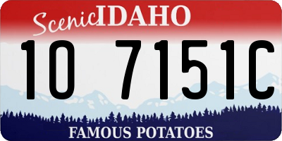 ID license plate 1O7151C