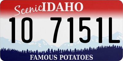 ID license plate 1O7151L
