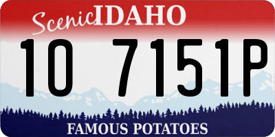 ID license plate 1O7151P