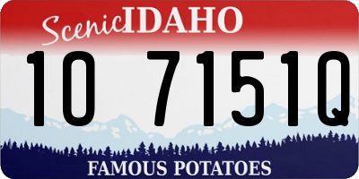 ID license plate 1O7151Q