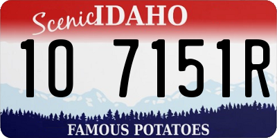 ID license plate 1O7151R