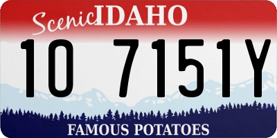 ID license plate 1O7151Y