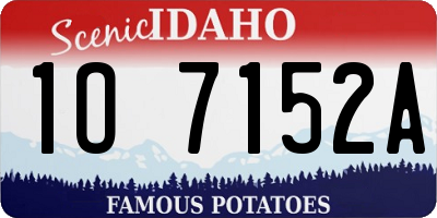 ID license plate 1O7152A