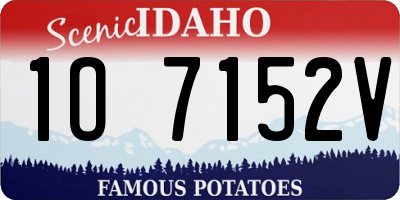 ID license plate 1O7152V