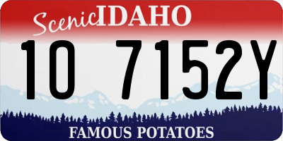 ID license plate 1O7152Y