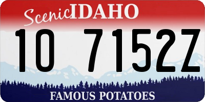 ID license plate 1O7152Z