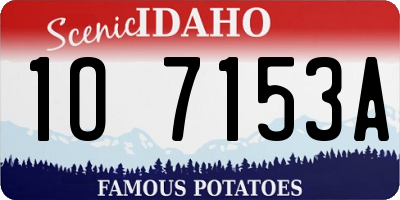 ID license plate 1O7153A