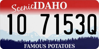 ID license plate 1O7153Q