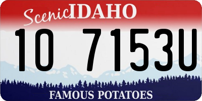 ID license plate 1O7153U