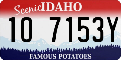 ID license plate 1O7153Y