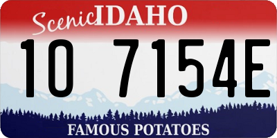 ID license plate 1O7154E
