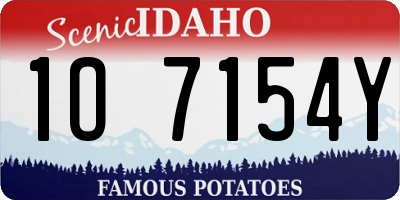 ID license plate 1O7154Y