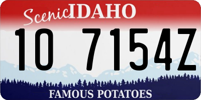 ID license plate 1O7154Z