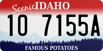 ID license plate 1O7155A