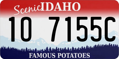 ID license plate 1O7155C