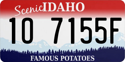 ID license plate 1O7155F