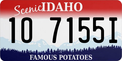 ID license plate 1O7155I