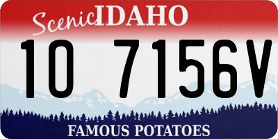 ID license plate 1O7156V