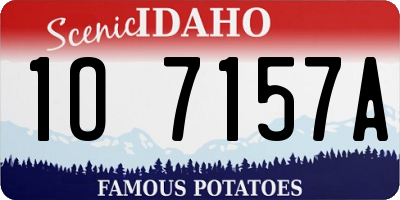 ID license plate 1O7157A