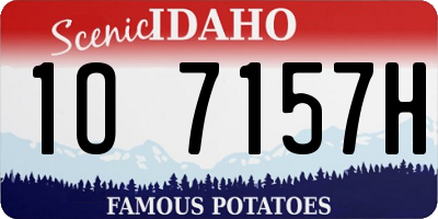 ID license plate 1O7157H