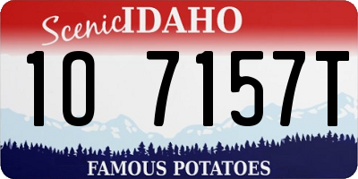 ID license plate 1O7157T