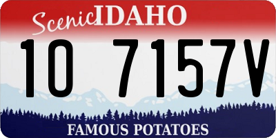 ID license plate 1O7157V