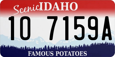 ID license plate 1O7159A