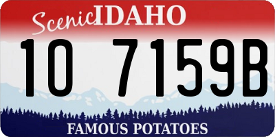 ID license plate 1O7159B