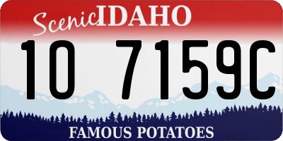 ID license plate 1O7159C