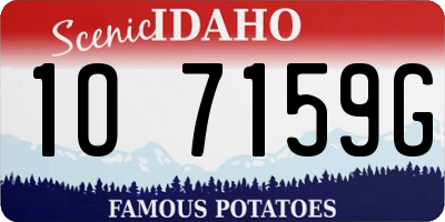 ID license plate 1O7159G