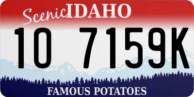 ID license plate 1O7159K