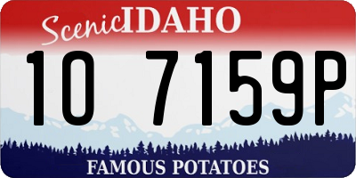 ID license plate 1O7159P