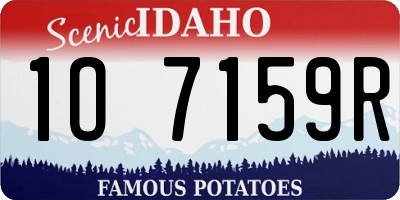 ID license plate 1O7159R