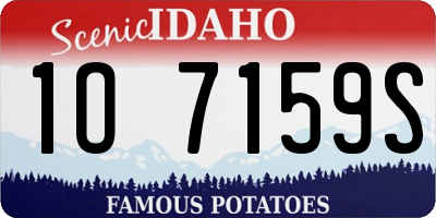 ID license plate 1O7159S