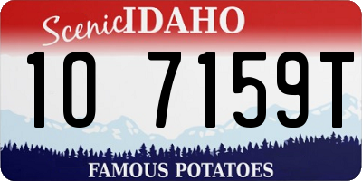 ID license plate 1O7159T