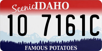 ID license plate 1O7161C