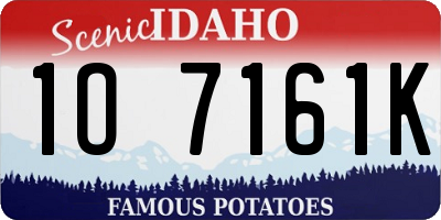 ID license plate 1O7161K