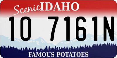 ID license plate 1O7161N