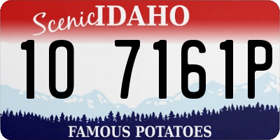 ID license plate 1O7161P