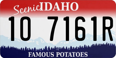 ID license plate 1O7161R
