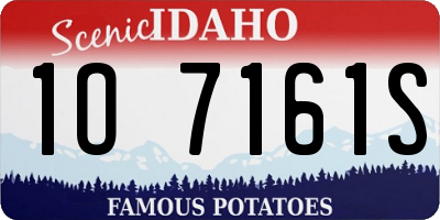 ID license plate 1O7161S