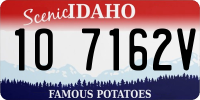 ID license plate 1O7162V