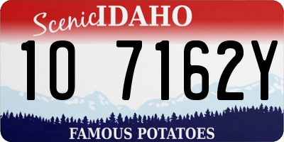 ID license plate 1O7162Y