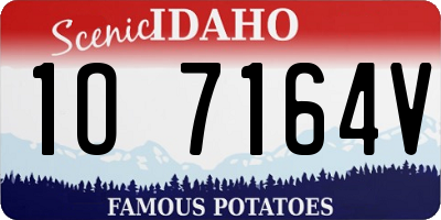 ID license plate 1O7164V