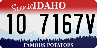 ID license plate 1O7167V